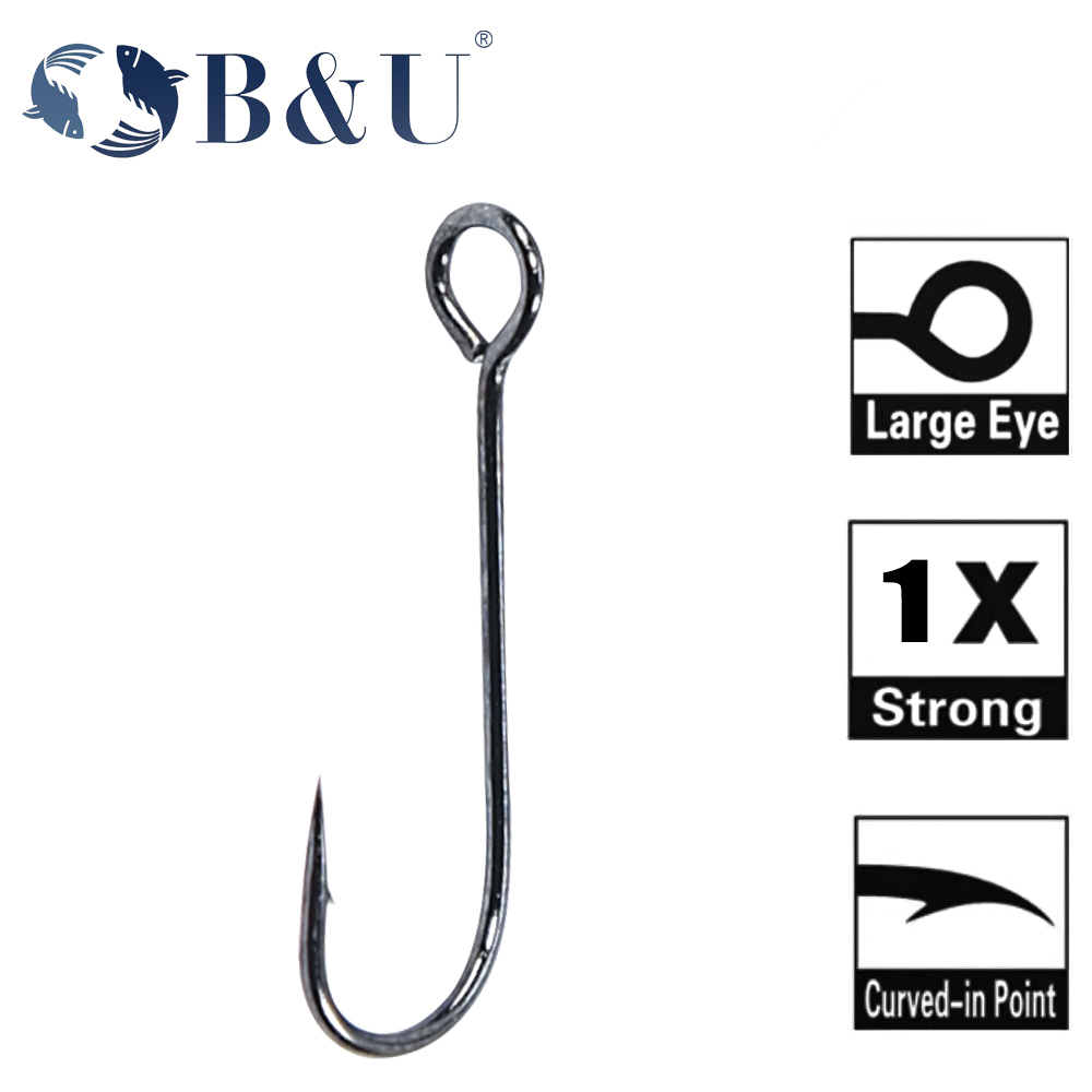 Fishing Hook Barbless - B&U 20 hameçons de pêche à