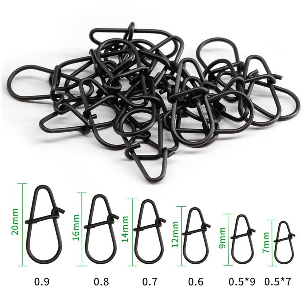 100 pièces/lot noir mat Snap b - Fishing Hook Box avis et prix