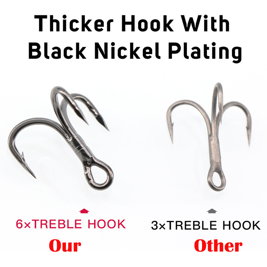 6X hameçons triples de pêche n - Fishing Hook Offset avis et prix