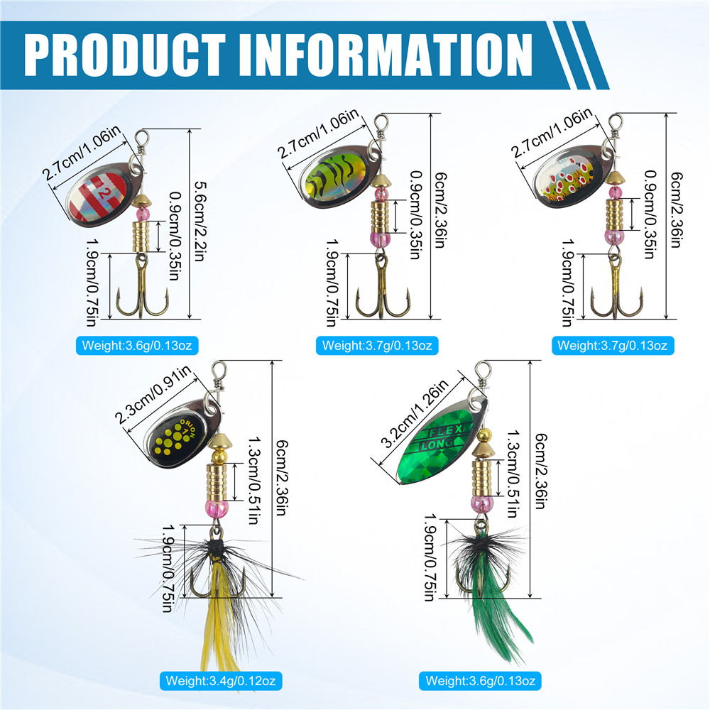 Leurres de pêche Spinner, appâ - Fishing Hook Treble avis et prix